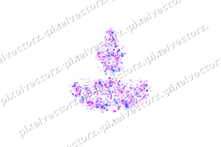Seamless glitter diya lamp in purple on a transparent background