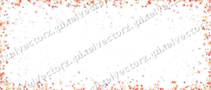 Seamless glitter vignette in red on a transparent background