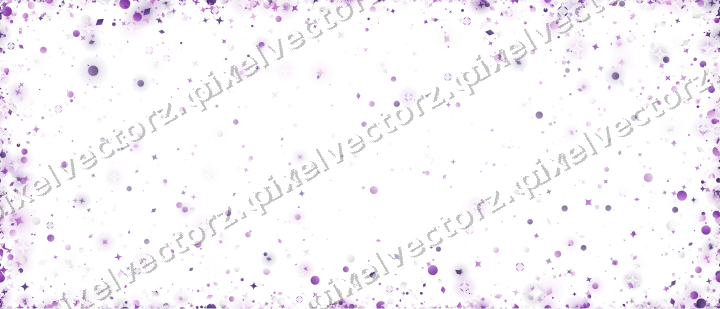 Nahtlose Glitzervignette in Violett auf transparentem Grund