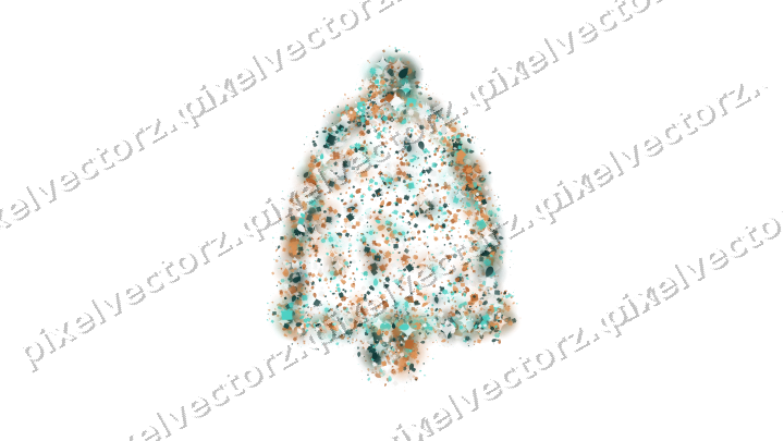 Seamless glitter bell of gifts and eggs on a transparent background