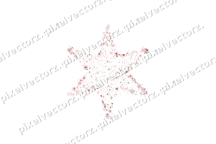 Seamless glitter star in red on a transparent background