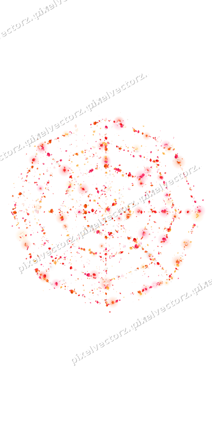 Seamless glitter spider web in red on a transparent background