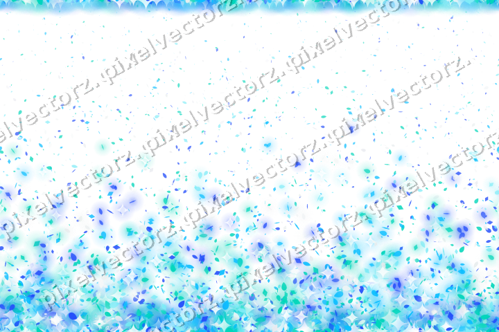 Seamless rising glitter of eggs and leaves on a transparent background