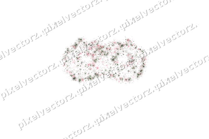 Seamless glitter carnival mask in pink on a transparent background