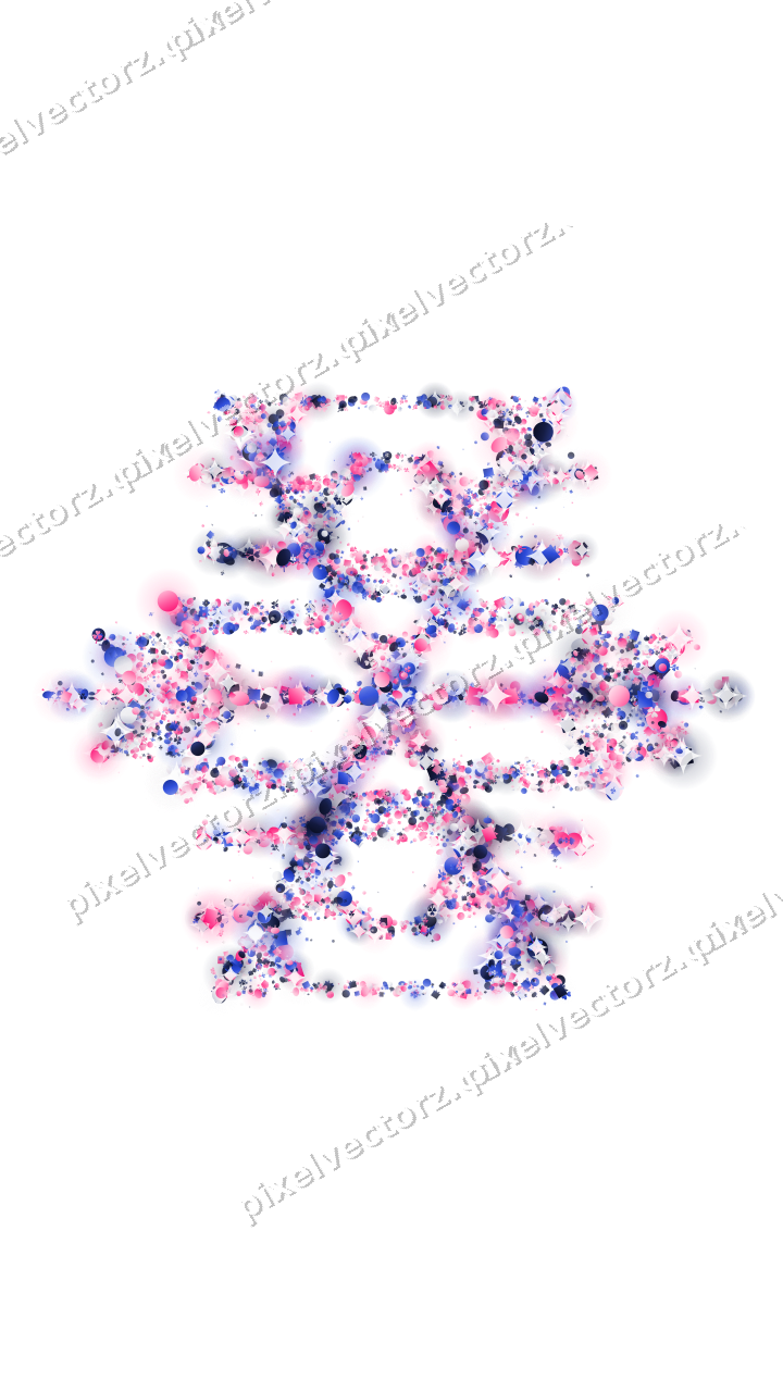Seamless glitter snowflake in pink on a transparent background