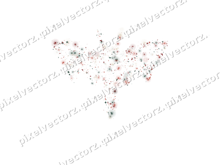 Seamless glitter bat of stars and bats on a transparent background