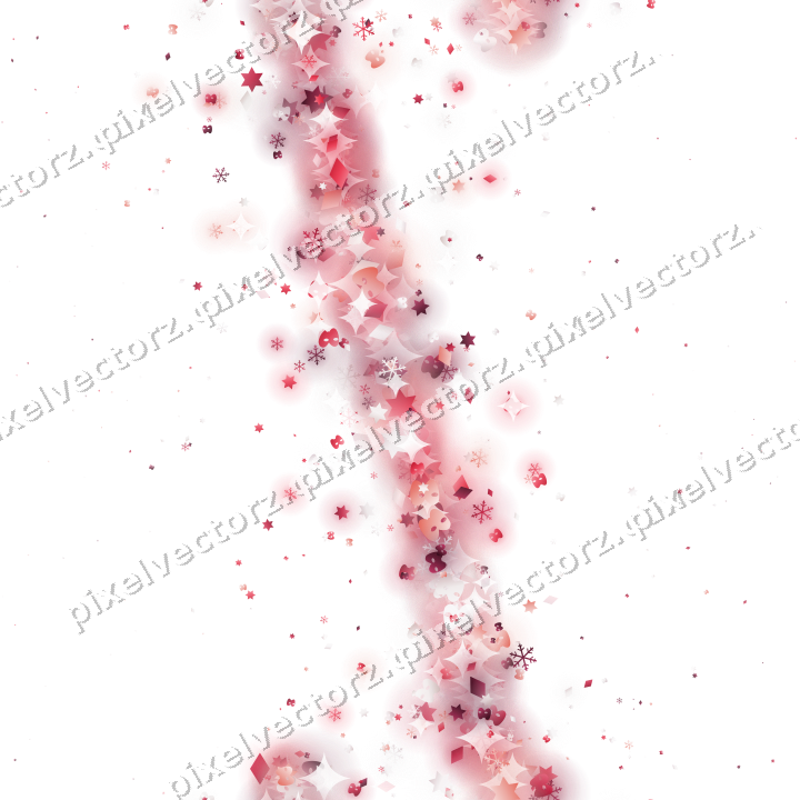 Seamless glitter band in pink and red on a transparent background