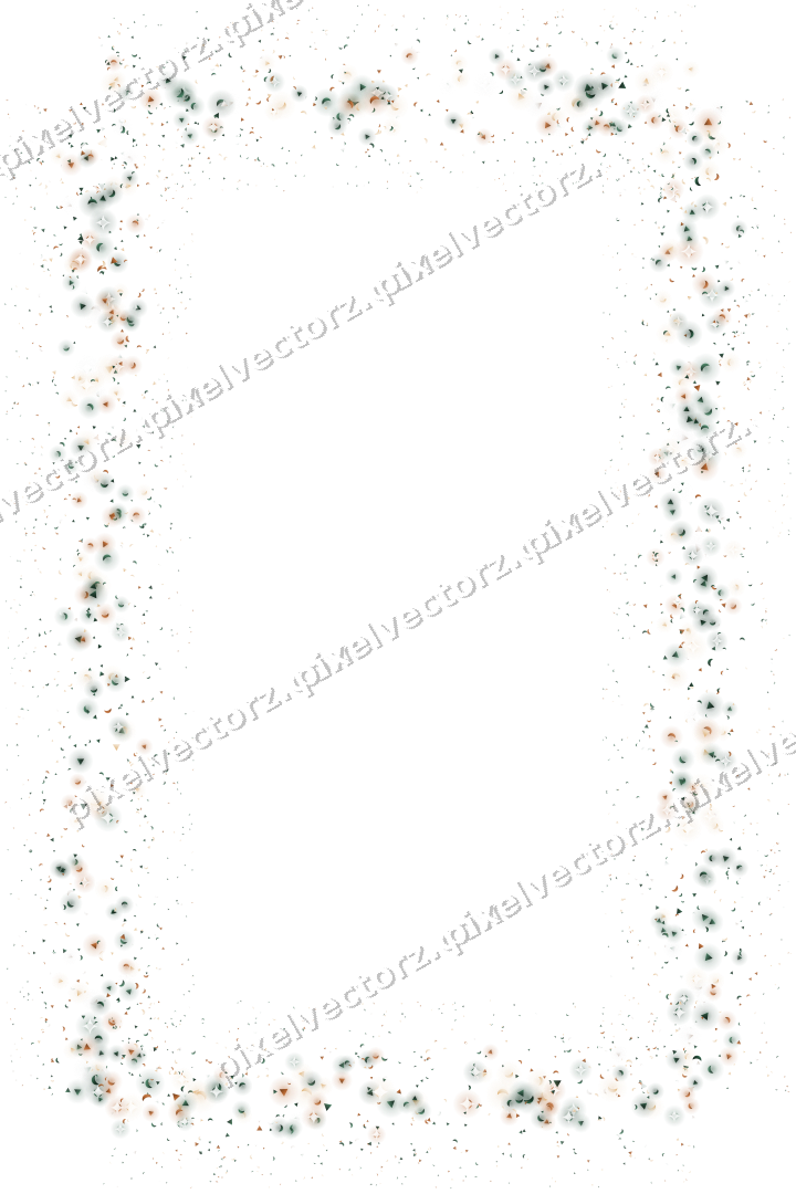 Seamless glitter frame in dark green on a transparent background