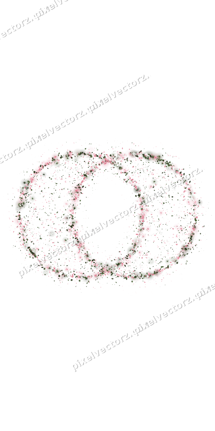 Seamless glitter wedding rings in pink on a transparent background
