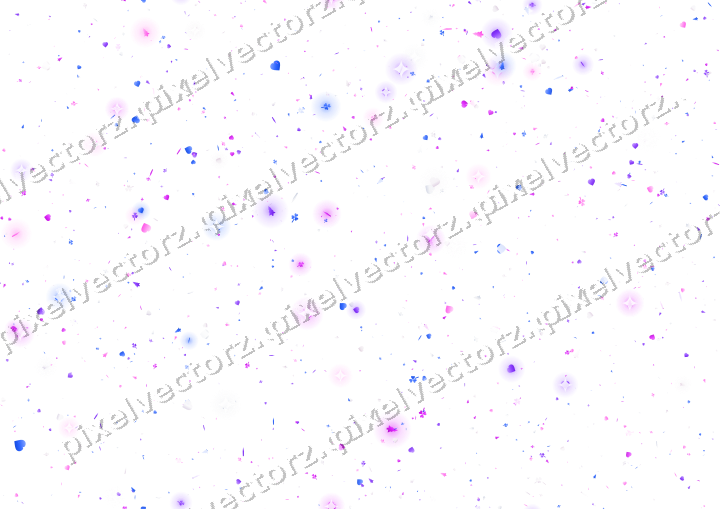 Seamless glitter scatter in purple on a transparent background