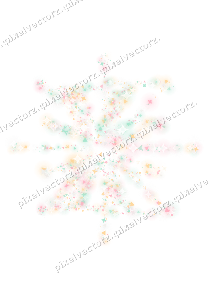 Seamless glitter firework in pale pink on a transparent background