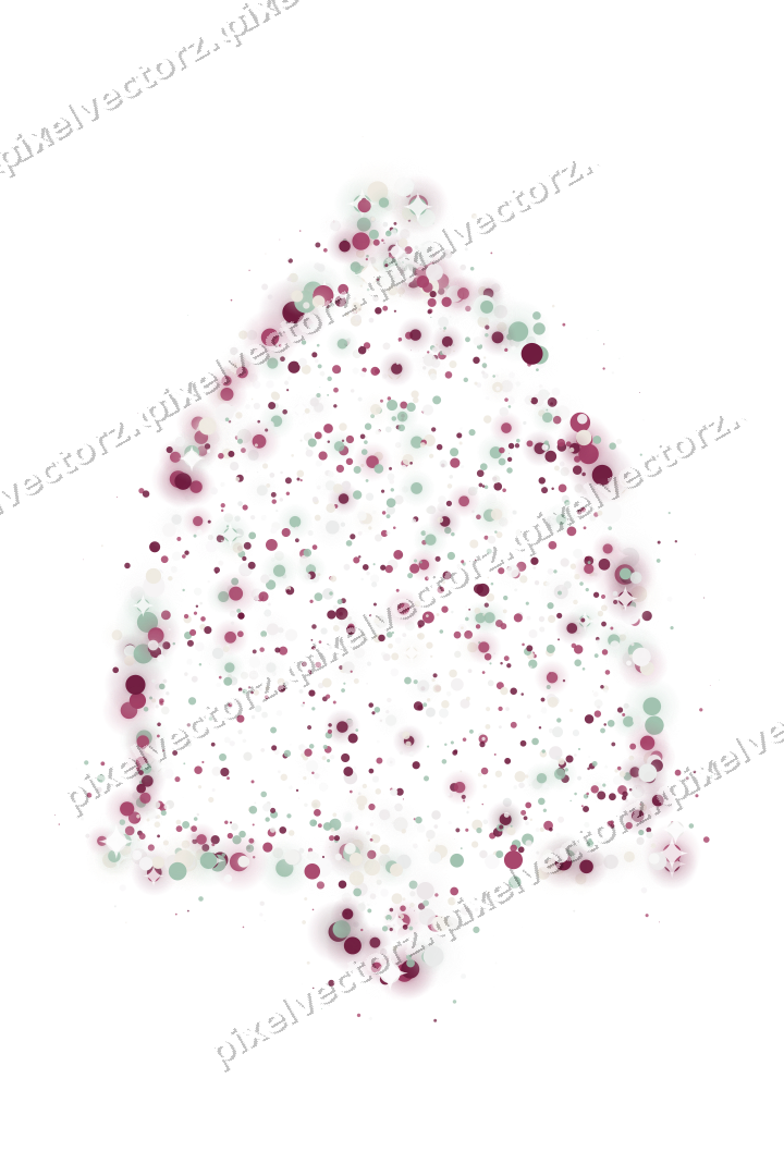 Seamless glitter bell of dots in dark pink on a transparent background