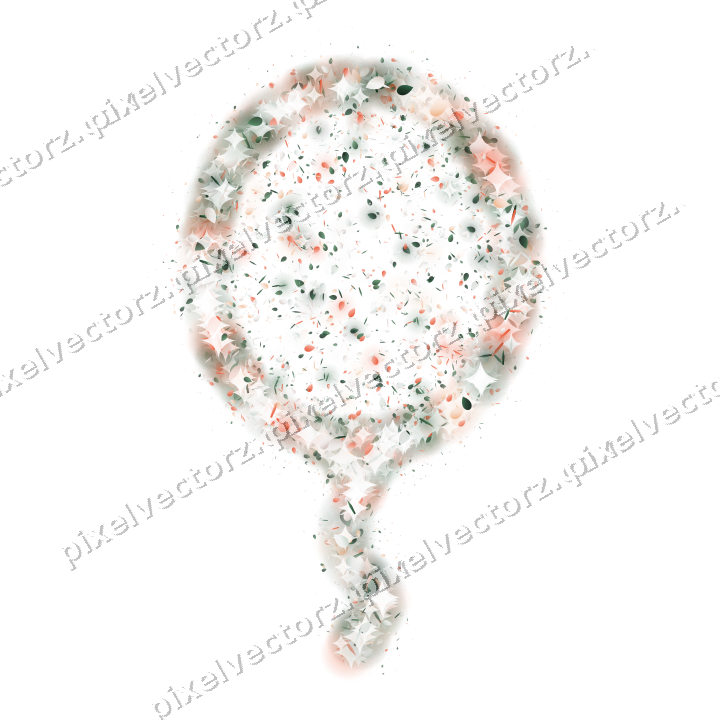 Seamless glitter balloon in dark green on a transparent background