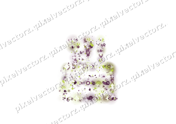 Seamless glitter birthday cake on a transparent background