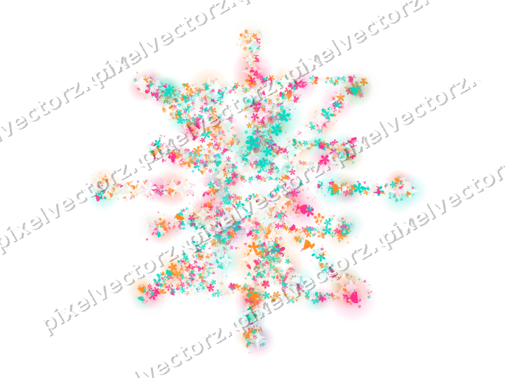 Seamless glitter firework in pink on a transparent background