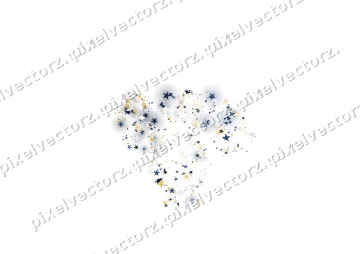 Seamless glitter turkey in dark blue on a transparent background