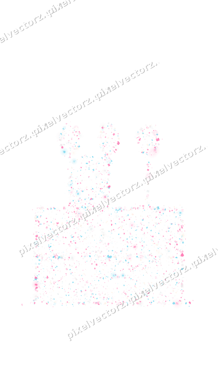 Seamless glitter birthday cake in pink on a transparent background