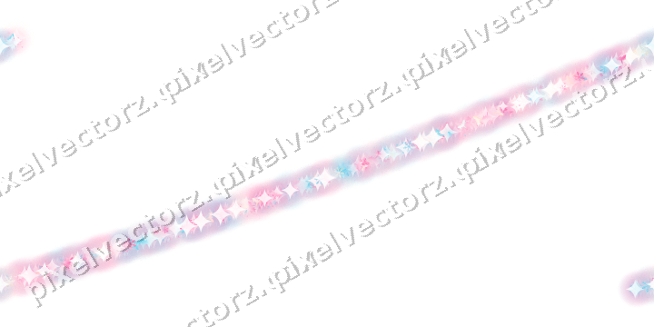 Seamless glitter arc in pink and cyan on a transparent background