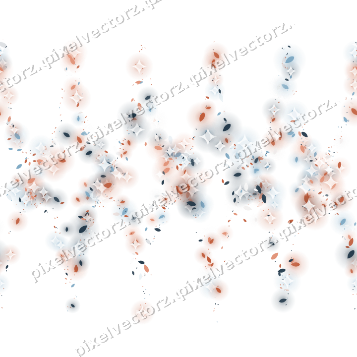 Seamless glitter garland of leaves on a transparent background