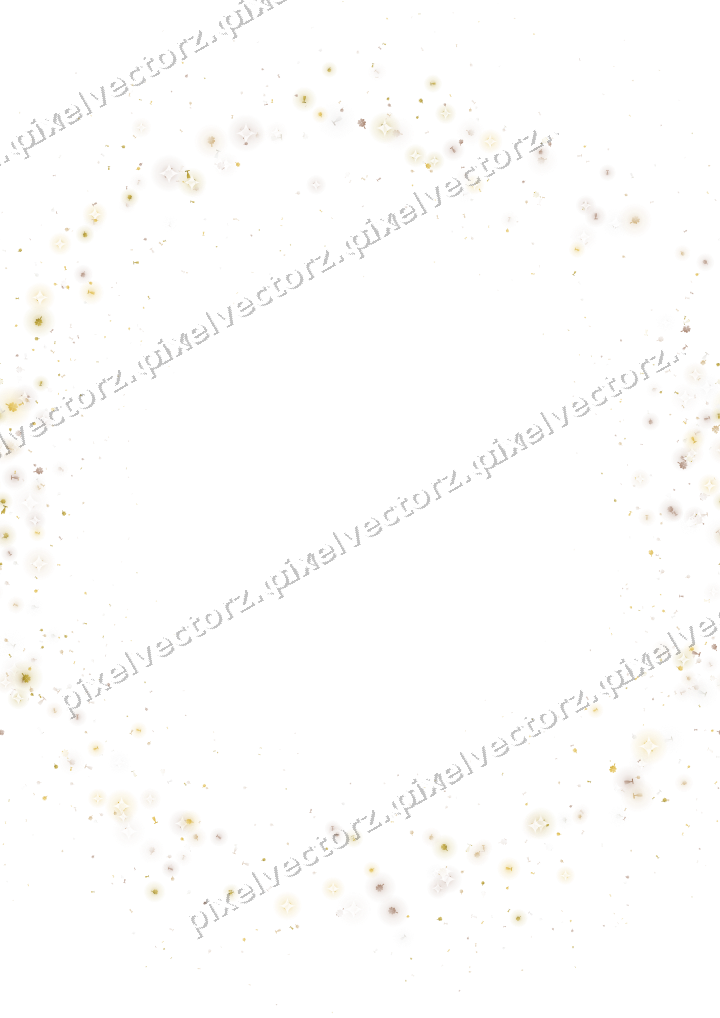 Seamless glitter wreath in amber on a transparent background