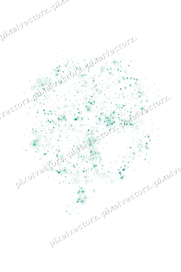 Seamless glitter four leaf clover in green on a transparent background