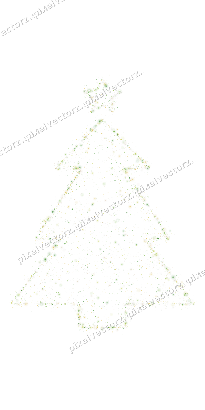 Seamless glitter christmas tree in lime on a transparent background