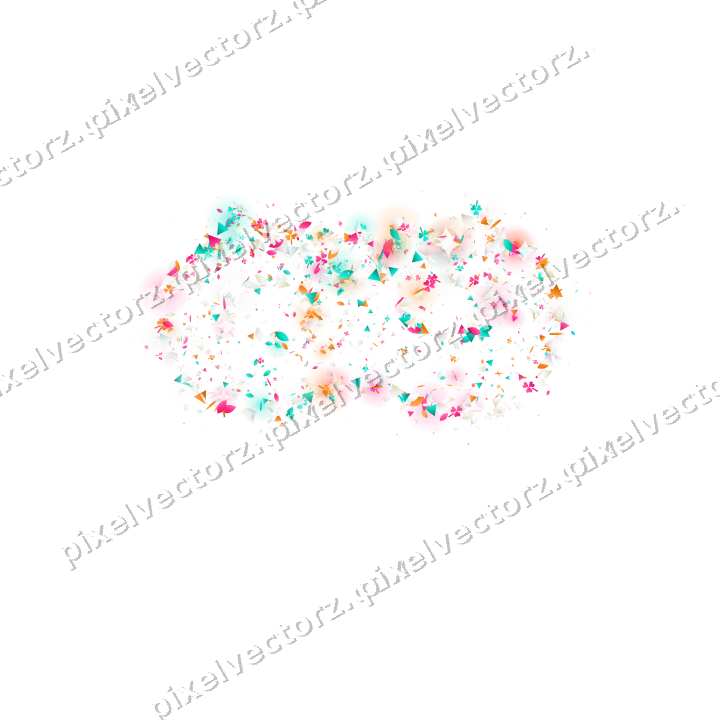 Seamless glitter carnival mask in pink on a transparent background