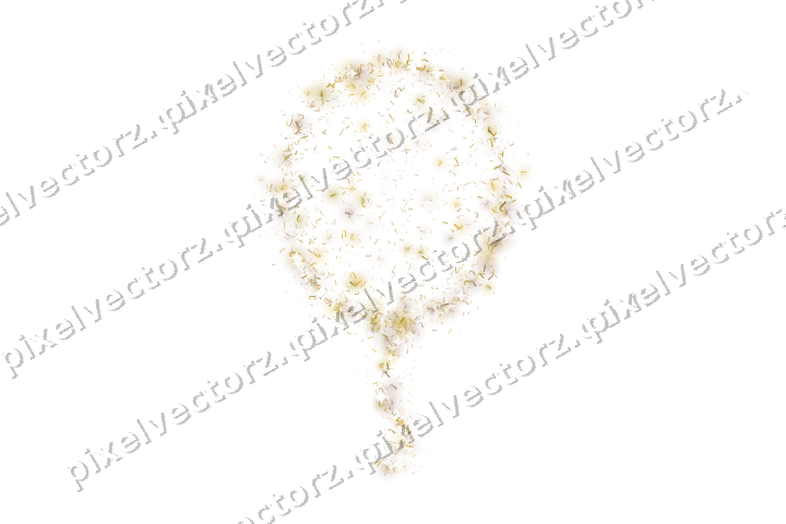 Seamless glitter balloon in amber on a transparent background