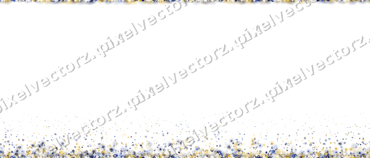 Seamless rising glitter in amber and blue on a transparent background