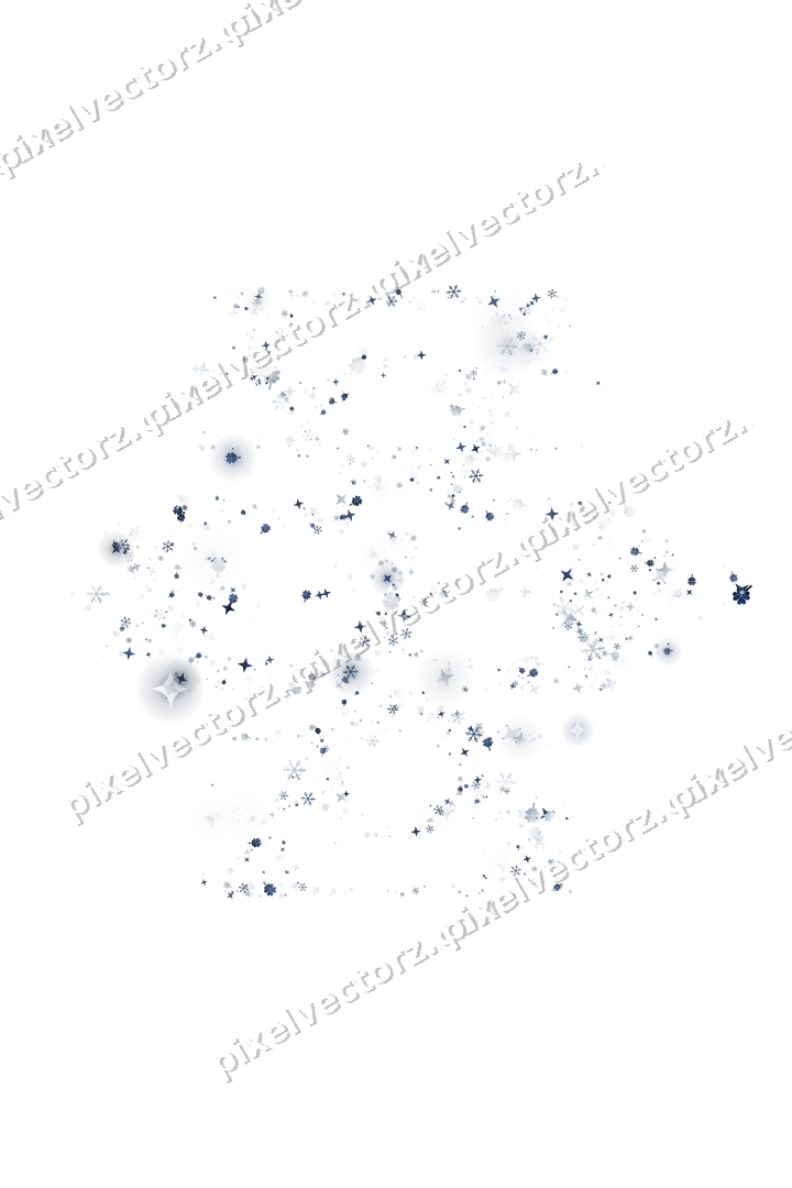 Seamless glitter snowflake in dark blue on a transparent background