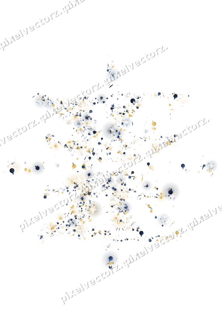 Seamless glitter firework in dark blue on a transparent background