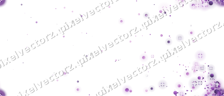 Nahtloser Glitzerfächer aus Punkten in Violett auf transparentem Grund