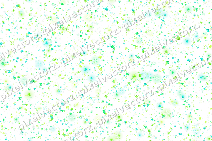 Seamless glitter scatter in green and lime on a transparent background