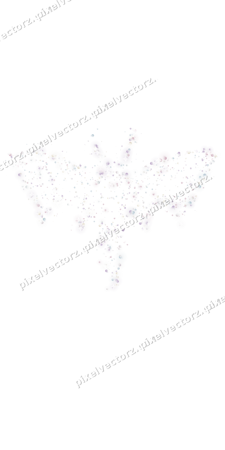 Seamless glitter bat of baubles on a transparent background