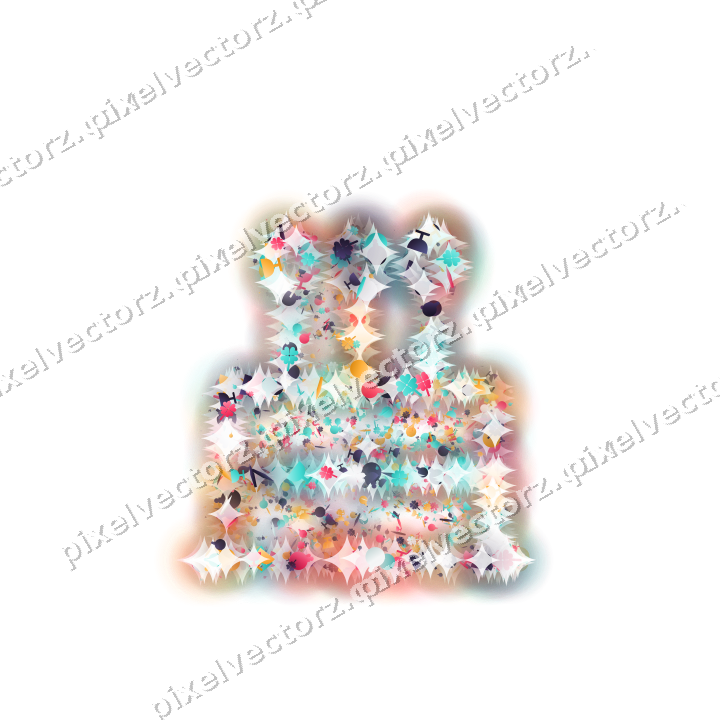 Seamless glitter birthday cake in pink on a transparent background