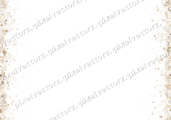 Seamless glitter border in amber on a transparent background