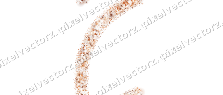Seamless glitter arc on a transparent background