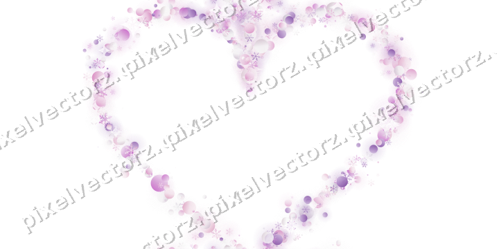 Nahtloses Glitzerherz in Magenta und Violett auf transparentem Grund