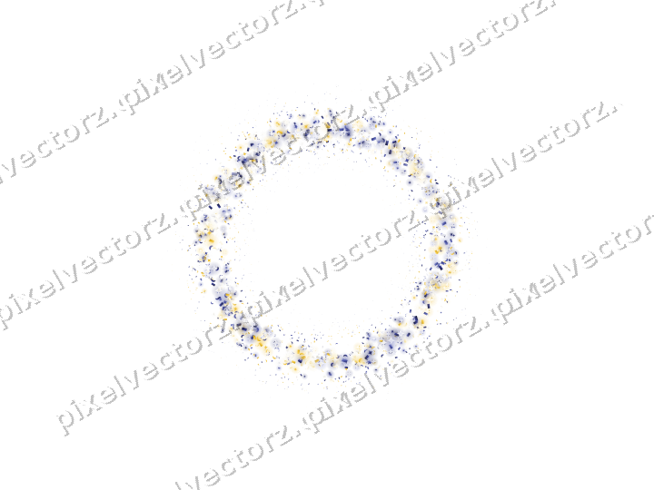 Seamless glitter wreath in dark blue on a transparent background