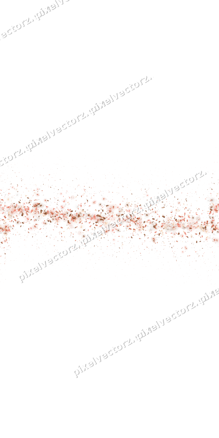 Seamless glitter band of confetti on a transparent background