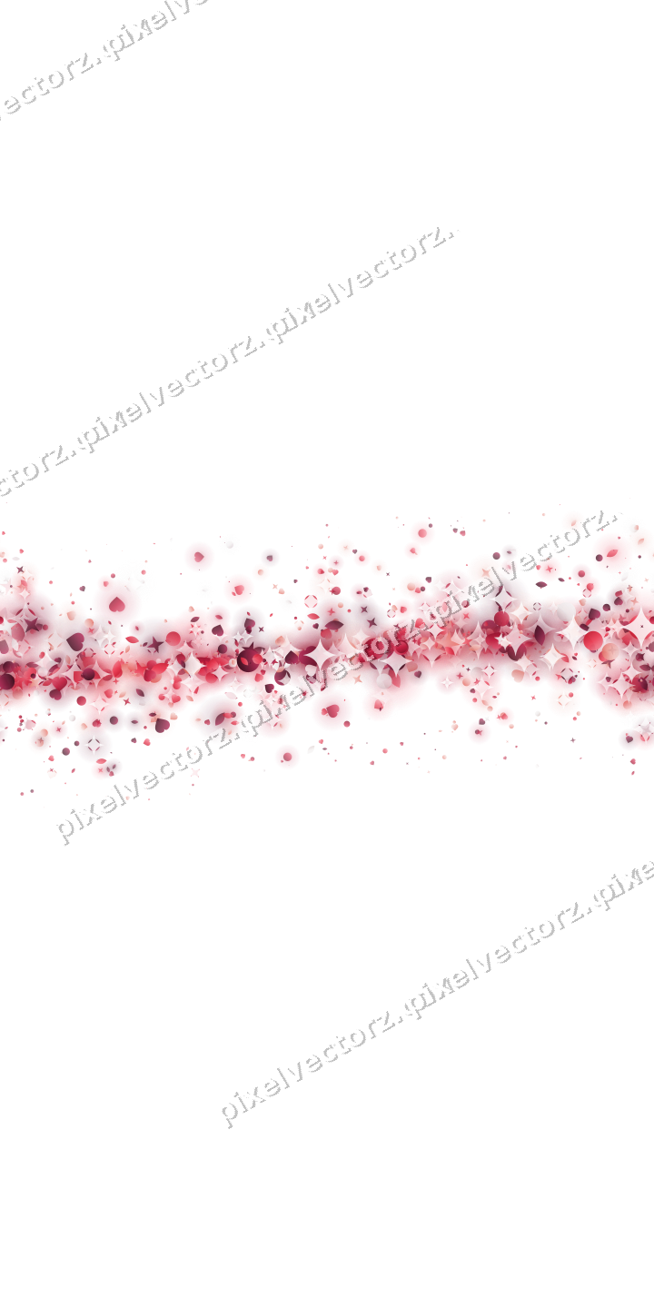 Nahtloses Glitzerband aus Sternen und Herzen auf transparentem Grund