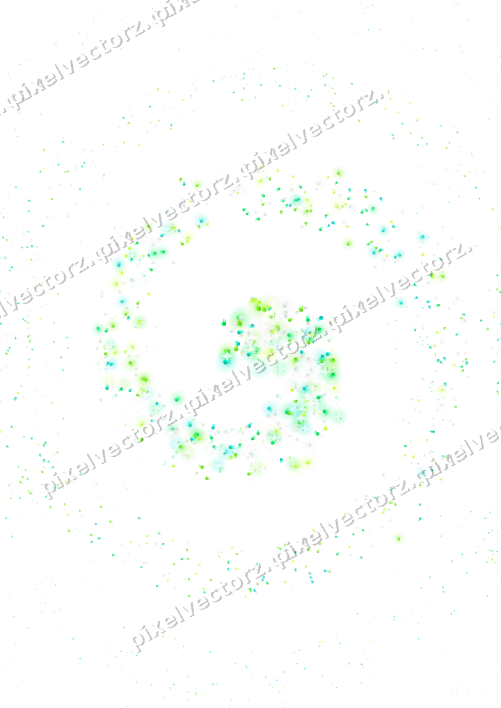 Seamless glitter spiral of bunnies on a transparent background