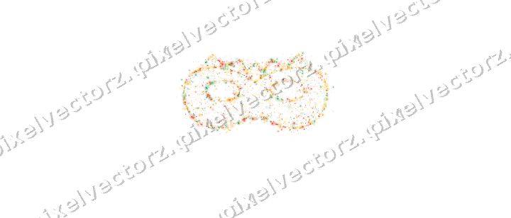 Seamless glitter carnival mask in red on a transparent background