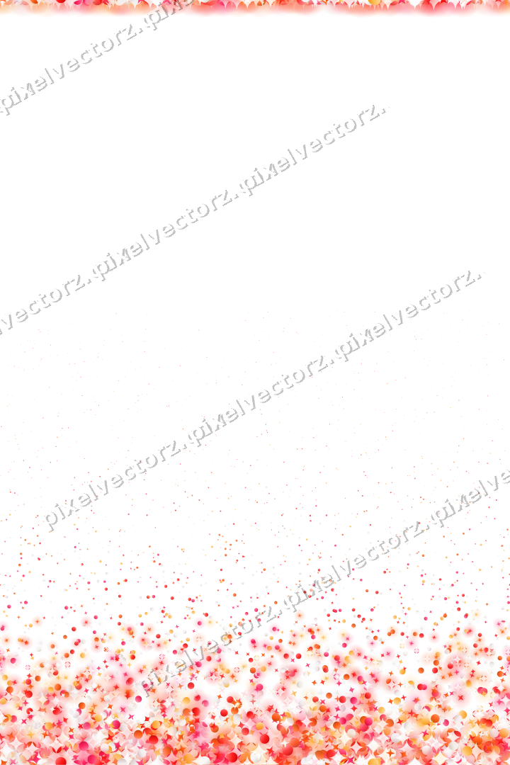 Seamless rising glitter in red and orange on a transparent background