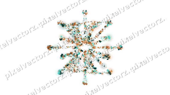 Seamless glitter firework of confetti on a transparent background