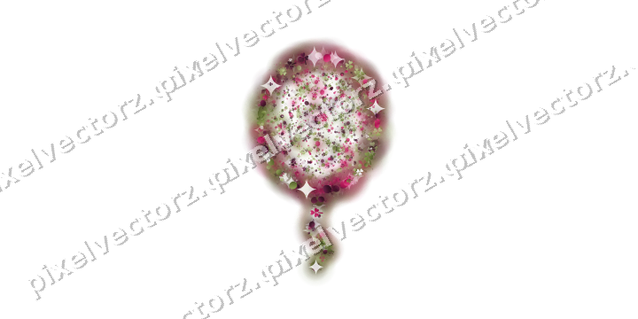 Seamless glitter balloon in lime and pink on a transparent background