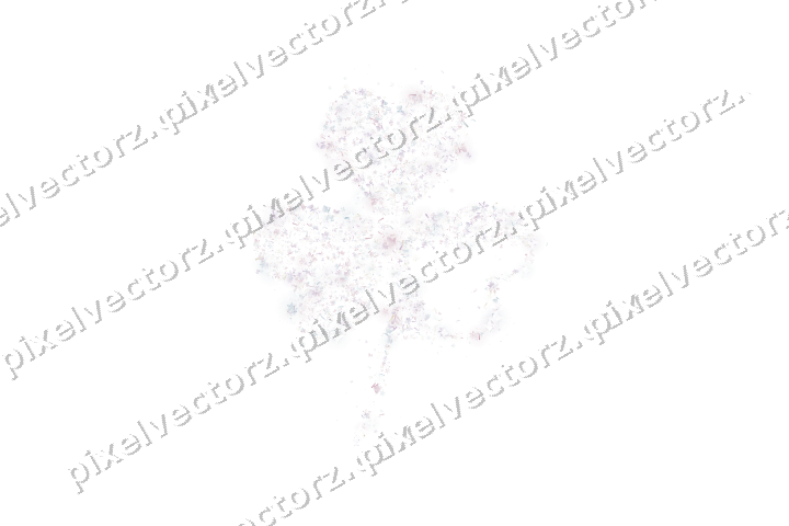 Seamless glitter shamrock in pale pink on a transparent background