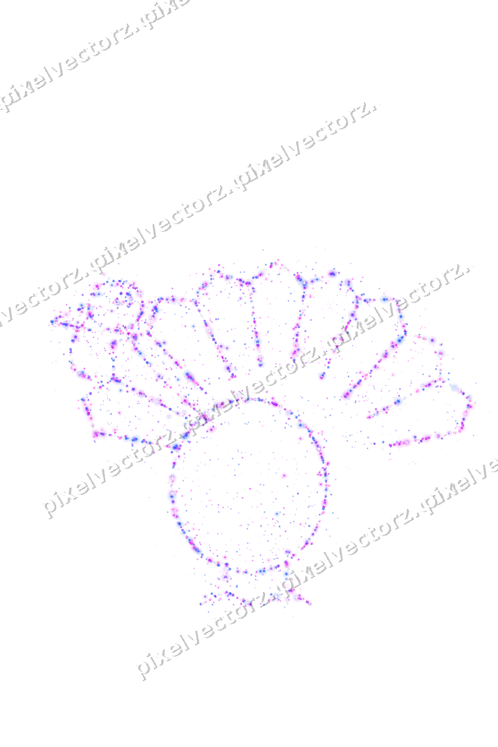 Seamless glitter turkey of flowers on a transparent background