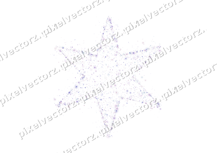 Seamless glitter star in purple and blue on a transparent background