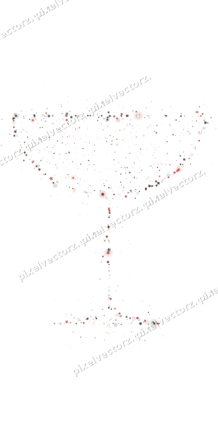 Seamless glitter champagne coupe on a transparent background